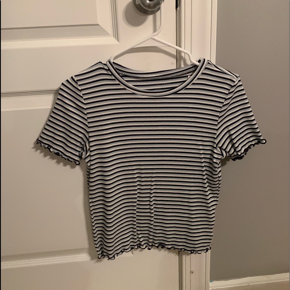 American Eagle Ribbed Striped Shirt